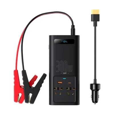 Abbildung von Baseus IGBT Auto Inverter Wechselrichter 300W 220V (CN/EU Stecker) Schwarz (CGNB010101)