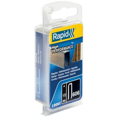 Abbildung von Rapid Tackerklammern Typ 606, 12mm Klammern, 1.200 Stk., Schmalrückenklammern für Holz mit geharzte Oberfläche