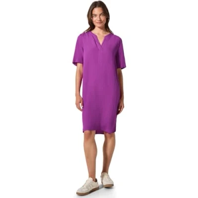 Abbildung von Cecil Split NECK Freizeitkleid, Damen, Größe: Large, Lila