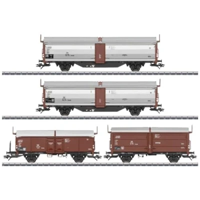 Abbildung von Märklin Güterwagen Schiebedach /Schiebewandwagen Set Tbes t 66 47301, Spur H0, Made in Europe