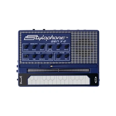 Abbildung von Stylophone GENX 2 Portable Analogue Synthesizer with Built in Speaker, LFO, Filter, Delay and CV/Gate Output Keyboard Synth Musical Instrument