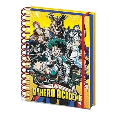 Abbildung von My Hero Academia Notizbuch A5 mit Spiralbindung (Radial Character Burst)