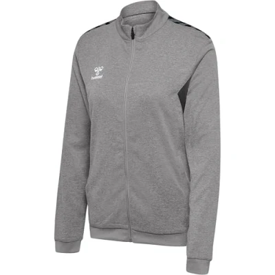 Abbildung von Hummel Authentic ZIP Trainingsjacke, Damen, Größe: 44, Grey melange