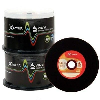 Abbildung von Xlayer MediaRange Vinyl Look CD R 700MB/80Min 52x, 2X 50er Spindel