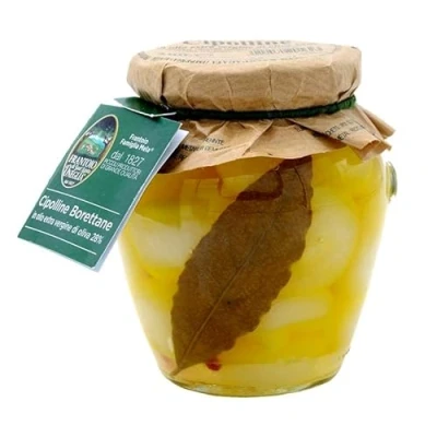 Abbildung von Borettane Zwiebeln in nativem Olivenöl extra 280 gr
