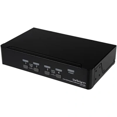 Abbildung von StarTech.com 4 Port DisplayPort USB KVM Switch mit Audio Desktop Umschalter Hub 4xUSB Buchse 4xDP