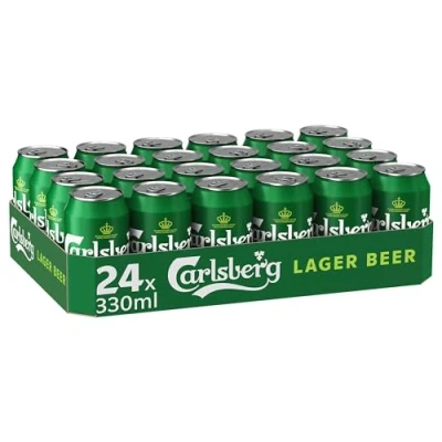 Abbildung von Carlsberg Premium Lager 5,0 % Vol. Dosenbier 0,33 l 24 Lagerbiere mit feiner Hopfennote in Dose Bier Palette Einweg (24 X l)