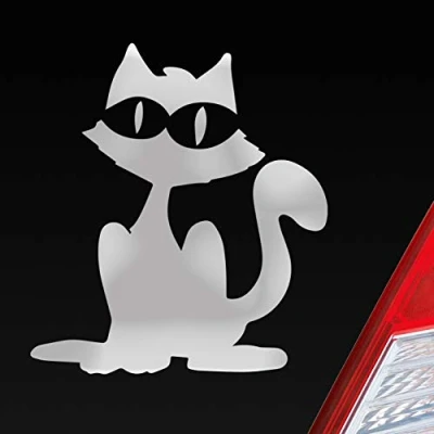 Abbildung von Hellweg Druckerei Katze Cat Animal Tier Fisch Tierschutz Auto Aufkleber Sticker Heckscheibenaufkleber