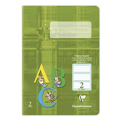 Abbildung von 25 x Clairefontaine Schulheft A5 Lineatur 2 16 Blatt