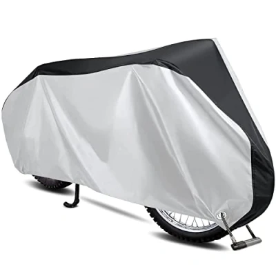 Abbildung von Motorradabdeckung Outdoor Wasserdicht Winterfest, Motorradplane Fahrrad Motorrad Garage Plane Indoor, UV Beständiges Abdeckung für Motor Moped Roller Motorroller Fahrräder Scooter, 200x70x110cm