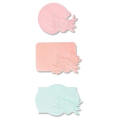 Abbildung von Sizzix Switchlits Emb. Folder Floral Label 665736 Kath Breen (01 22)
