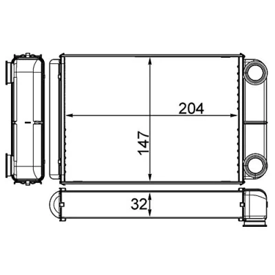 Abbildung von MAHLE ORIGINAL AH 258 000S Wärmetauscher OPEL: Astra K Sports Tourer, Zafira C B