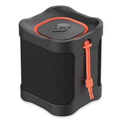 Abbildung von Skullcandy Terrain Mini Wireless tragbarer Bluetooth Lautsprecher, Wasserdicht (IPX7), 14 Stunden Akkulaufzeit, True Stereo mit integriertem Trageriemen für Reisen, Outdoor Einsätze, Schwarz