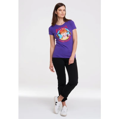 Abbildung von Logoshirt Tshirt print, Damen, Größe: Large, Violett