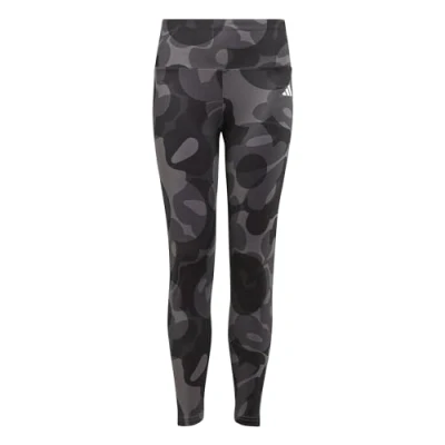 Abbildung von adidas Performance Essentials Aeroready Seasonal Print Highwais Tights für Kinder, Größe: 152, Black carbon grey six five
