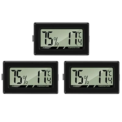 Abbildung von Thlevel Mini Digital Thermometer Hygrometer Temperatur Luftfeuchtigkeitmessgerät für Büro Wohnzimmer Gewächshaus Innen 3 Stücke