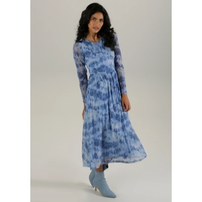 Abbildung von Aniston SELECTED Midikleid, in elastischer Mesh Qualität mit Jerseyfutter NEUE KOLLEKTION