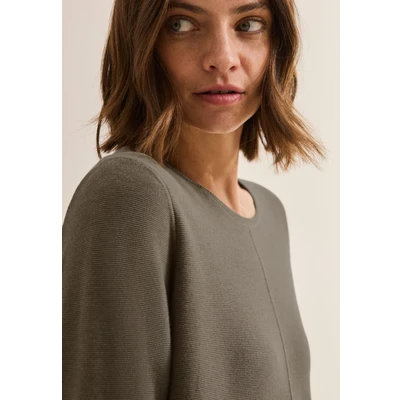 Abbildung von Cecil Struktur Strickpullover, Damen, Größe: Medium, Braun