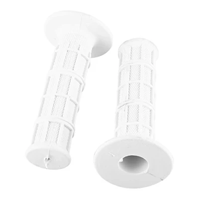 Abbildung von Hlyjoon Lenkergriffe 7/8 Zoll / 22mm 1 Paar Motorrad Gummi Griffe Universal Handgriffe Links Rechts Rutschfeste für Fahrräder Dirt Bike Lenker(Weiß)