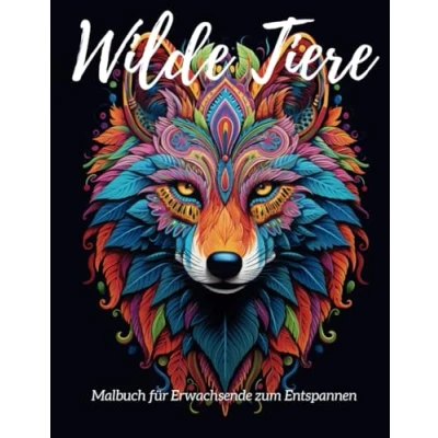 Abbildung von Wilde Tiere Malbuch: Entspannende und kreative Designs zum Ausmalen