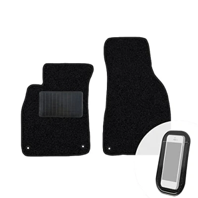 Abbildung von moto MOLTICO Vorne Fußmatten Auto Velours Autoteppiche Schwarz Automatten Set 2 teilig passend für Audi A4 B6 B7 Seat Exeo