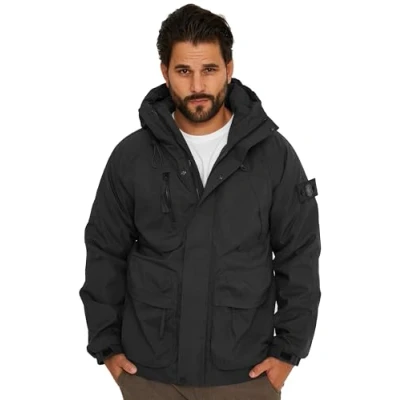 Abbildung von SOULSTAR Steppjacke S2MALBUN Herren leichte Field Jacket mit Kapuze Fleece gefütterte Outdoor Jacke