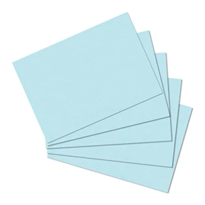 Abbildung von herlitz Karteikarte A6, blanko, blau, 100 Stück