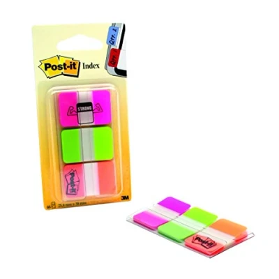 Abbildung von Post It Index Strong Ablagetabs, Standard, 25.4 mm x 38.1 mm, 66 Haftstreifen/Spender, 1 Spender/Packung