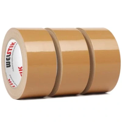 Abbildung von WELSTIK Professionelles Klebeband, 48 mm x 27 m, wasserdicht, für Reparaturen, Heimwerker, Handwerk, Innen und Außenbereich, Braun