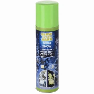 Abbildung von Annastore Bastelfarbe Schneespray Glow in the Dark das im Dunkeln leuchtet, Fensterdeko