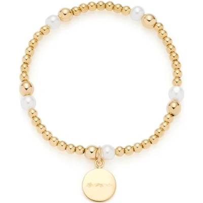 Abbildung von Jewels by Leonardo Armband Mathilde Europapark Edelstahl goldfarben mit Imitationsperlen 024275