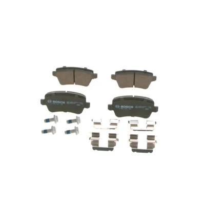 Abbildung von BOSCH 0 986 494 125 Bremsbelagsatz Low Metallic mit Schrauben Feder, Zubehör FIAT: Croma II Kombi, Kastenwagen