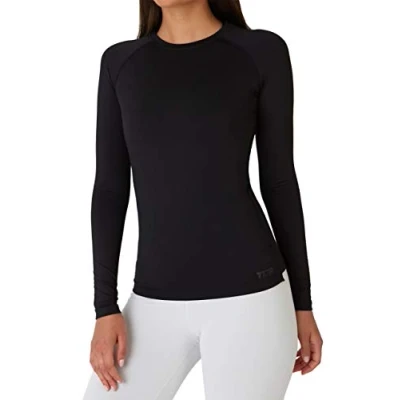 Abbildung von TCA Langarmshirt Damen Thermo Laufshirt Schwarz, XXL (1 tlg)