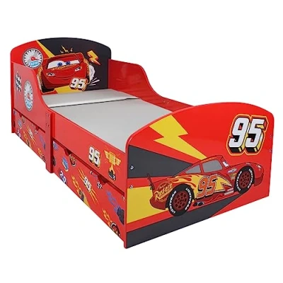 Abbildung von Disney Lightning McQueen Kleinkindbett, mit Aufbewahrung, Holzwerkstoff, rot, klein