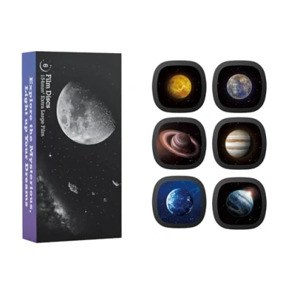 Abbildung von Realistische Scheiben für Ainael Meteor und Galaxy Projektor, 5k Ultra HD Discs Heimplanetarium, 6 Set ohne Projektor (Solar System 1)
