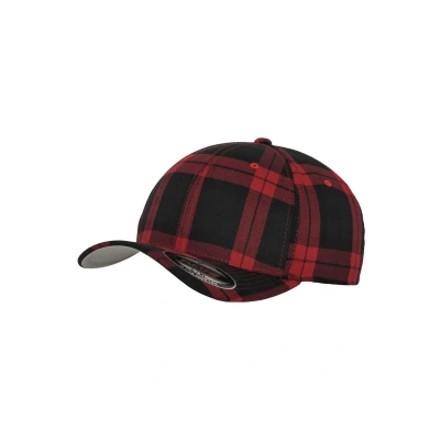 Abbildung von Flexfit Tartan Cap, Größe: L/XL, Blk/red