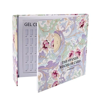 Abbildung von DEWIN Nailart Display,Aufsteller Inlays Nagelfarbe Display Chart Buch Nagellack Gel Color Display,Karte Nail Art Zeige Board mit 120 Räumen zur Aufbewahrung von Nagelspitzen ( 01)