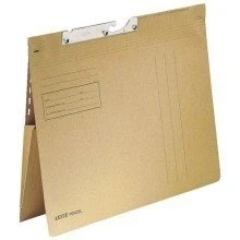 Abbildung von 50 x Leitz Pendelhefter Combi A4 kaufm. Heftung mit Dehntasche naturbr