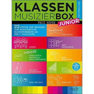 Abbildung von Klassenmusizierbox Junior: 22 Stücke und Übungen zum Musizieren im Klassenverband ab der 1. Schulstufe: ... Schulstufe Videos Playbacks online
