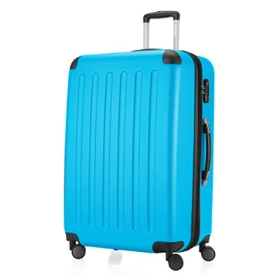Abbildung von HAUPTSTADTKOFFER SPREE Großer Hartschalen Koffer Trolley Rollkoffer Reisekoffer, 4 Doppel Rollen, 75 cm, 119 L, Cyanblau