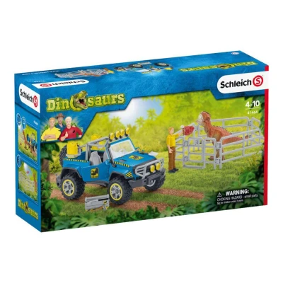 Abbildung von Schleich® Spielwelt 41464 Geländewagen mit Dino Außenposten