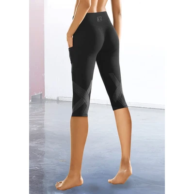Abbildung von LASCANA ACTIVE Caprileggings, mit optischen Reflektortprint und Handytasche