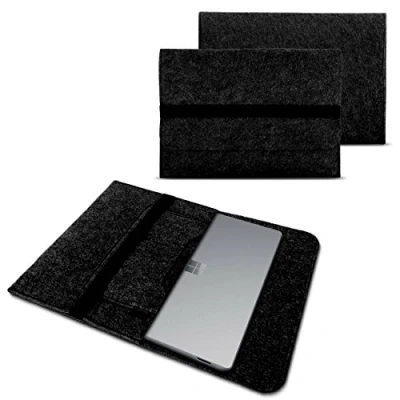 Abbildung von NAUC Sleeve Hülle kompatibel mit Microsoft Surface Pro 9 8 7 6 Netbook Ultrabook 12.3 Zoll Laptop Filz Case Laptoptasche Schutztasche, Farben:Dunkel Grau