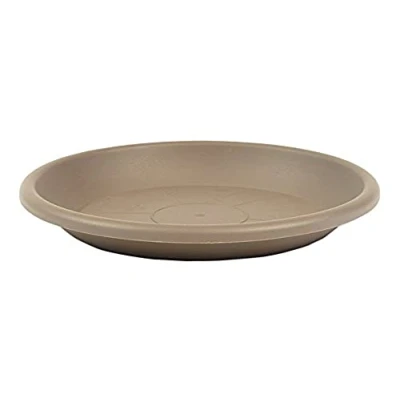 Abbildung von greemotion Blumentopfuntersetzer Taupe Untersetzer Blumen mit 49 cm Durchmesser Höhe 6,8 Pflanzkübel aus Kunststoff Pflanzenuntersetzer rund Pflanzen Untertopf