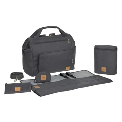 Abbildung von Lässig Goldie TWIN Backpack Wickeltasche für Kinder, Größe: One Size, Anthracite