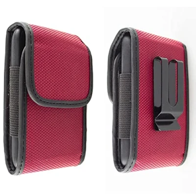 Abbildung von caseroxx Nylon Tasche mit Gürtelclip für Ihren Dexcom G6 Receiver in rot