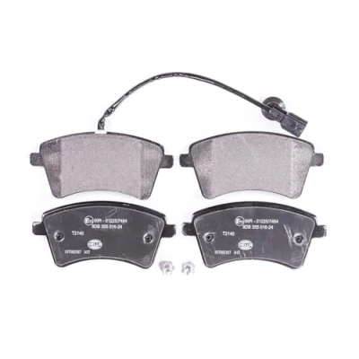 Abbildung von HELLA 8DB 355 016 241 Bremsbelagsatz mit integriertem Verschleißwarnkontakt Bremssattelschrauben RENAULT: Kangoo II / Grand