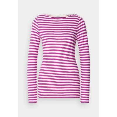Abbildung von Marc O&#039;Polo LONG Sleeve BOAT NECK Striped Langarmshirt, Damen, Größe: XS, Multi/fresh berry