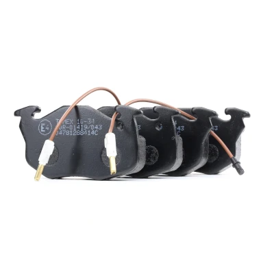 Abbildung von TOMEX brakes TX 10 34 Bremsbelagsatz Vorderachse inkl. Verschleißwarnkontakt mit Zubehör RENAULT: MEGANE Scenic, 1, CLIO 1