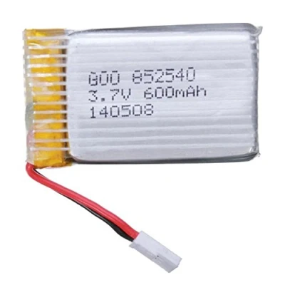 Abbildung von YUNIQUE GREEN CLEAN POWER Fortgeschrittener Lipo Akku 600mAh 3.7V 25C für Syma X5C, X5 Kompatibel mit Cheerson CX 30W, Skytech M68, Wltoys F949 Maße 42x25x9mm, Silber
